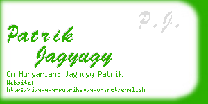 patrik jagyugy business card